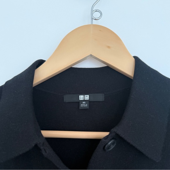 Uniqlo Short Washable Milano Ribbed Jacket/Cardigan in Black - Picture 4 of 9